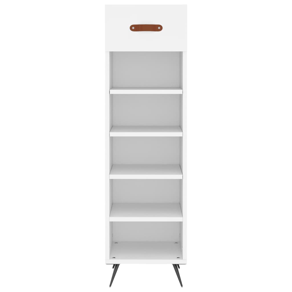 Armoire à chaussures blanc 30x35x105 cm bois d'ingénierie