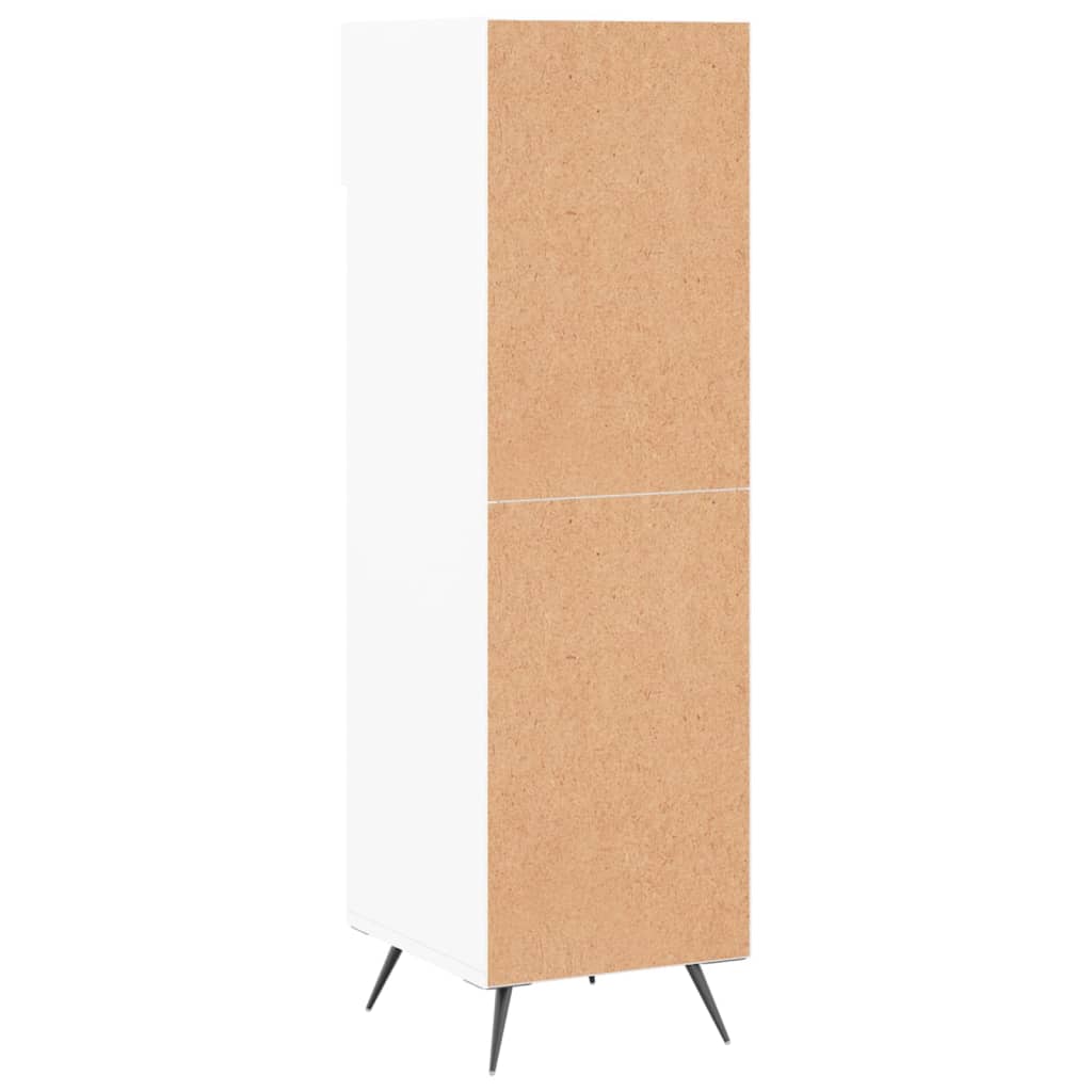 Armoire à chaussure Blanc brillant 30x35x105 cm Bois ingénierie