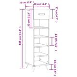 Armoire à chaussure Blanc brillant 30x35x105 cm Bois ingénierie