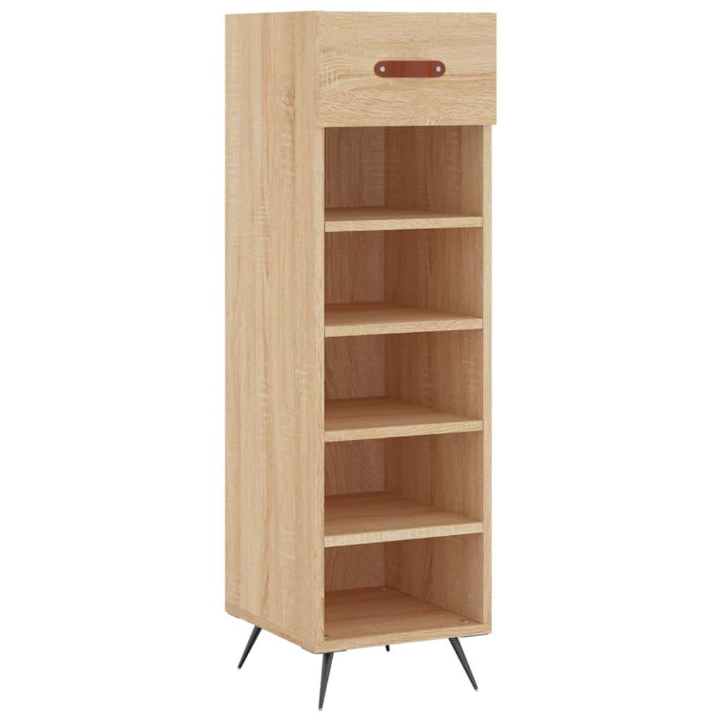 Armoire à chaussures chêne sonoma 30x35x105cm bois d'ingénierie