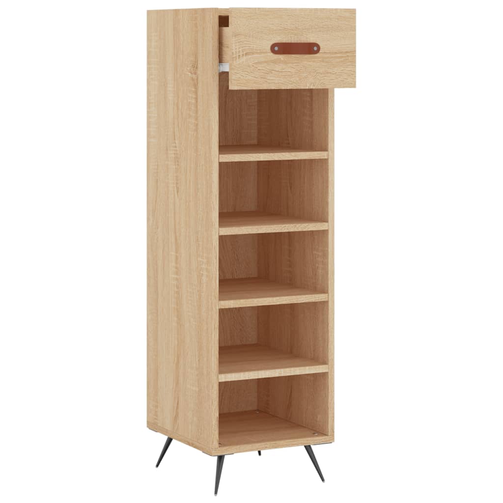 Armoire à chaussures chêne sonoma 30x35x105cm bois d'ingénierie