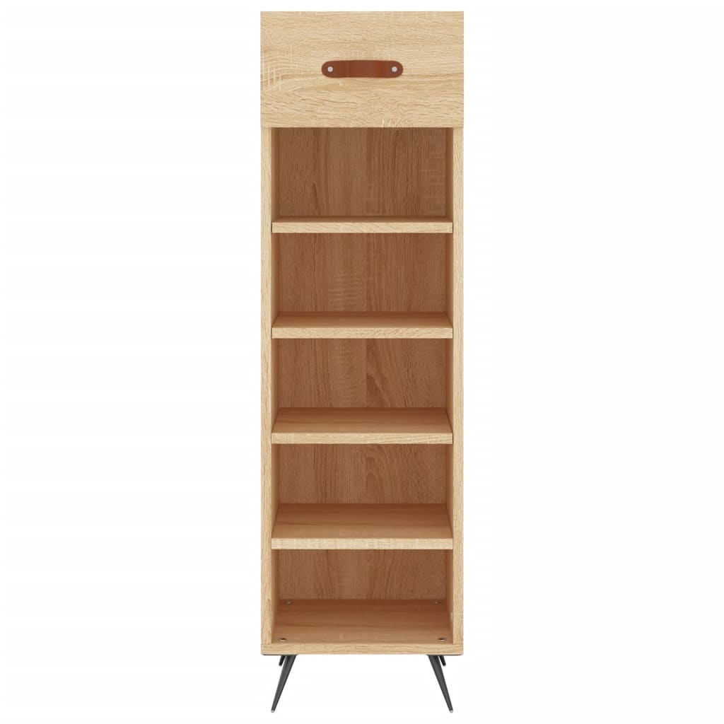 Armoire à chaussures chêne sonoma 30x35x105cm bois d'ingénierie