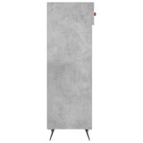 Armoire à chaussures gris béton 30x35x105 cm bois d'ingénierie