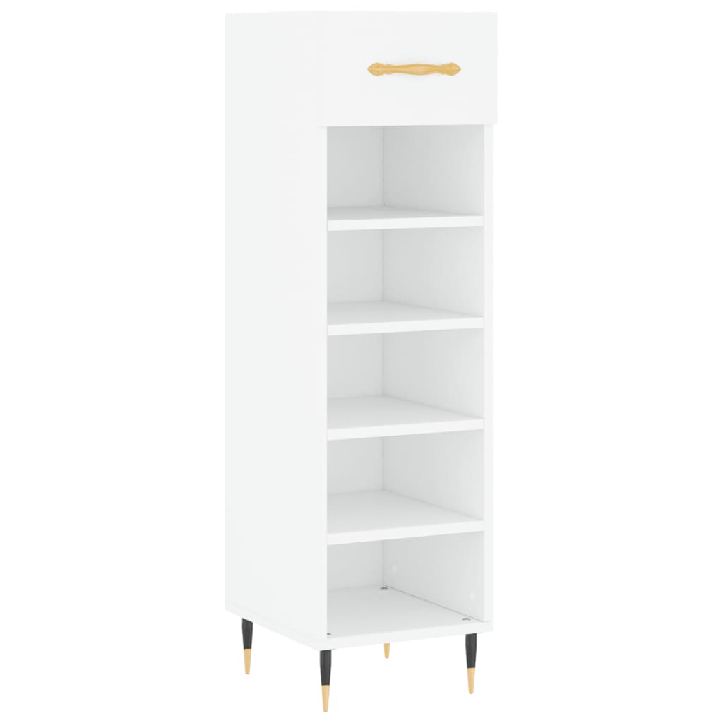 Armoire à chaussures blanc 30x35x105 cm bois d'ingénierie