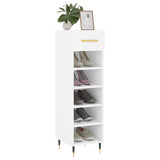 Armoire à chaussures blanc 30x35x105 cm bois d'ingénierie