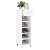 Armoire à chaussures blanc 30x35x105 cm bois d'ingénierie