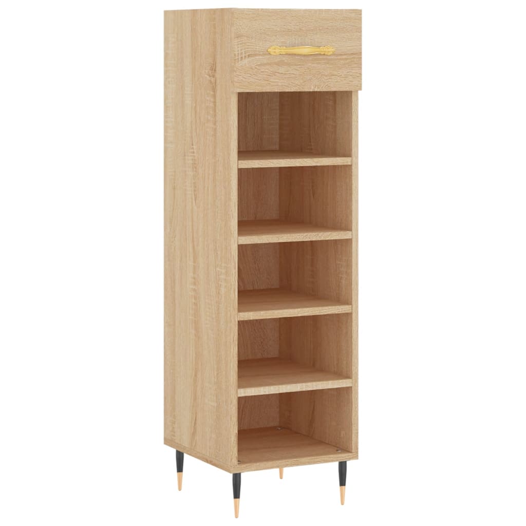 Armoire à chaussures chêne sonoma 30x35x105cm bois d'ingénierie