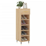 Armoire à chaussures chêne sonoma 30x35x105cm bois d'ingénierie