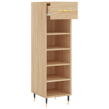 Armoire à chaussures chêne sonoma 30x35x105cm bois d'ingénierie