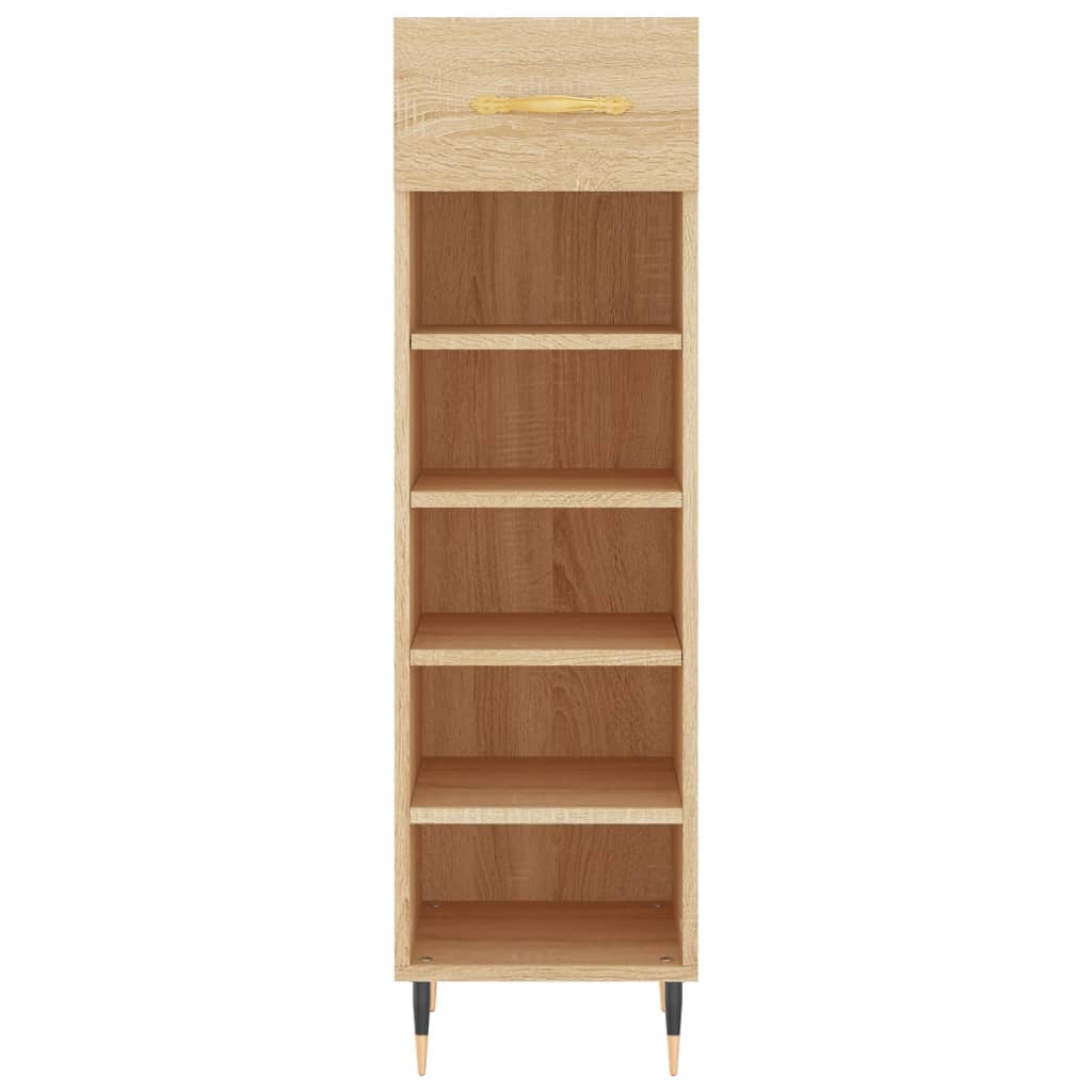 Armoire à chaussures chêne sonoma 30x35x105cm bois d'ingénierie