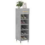 Armoire à chaussures gris béton 30x35x105 cm bois d'ingénierie