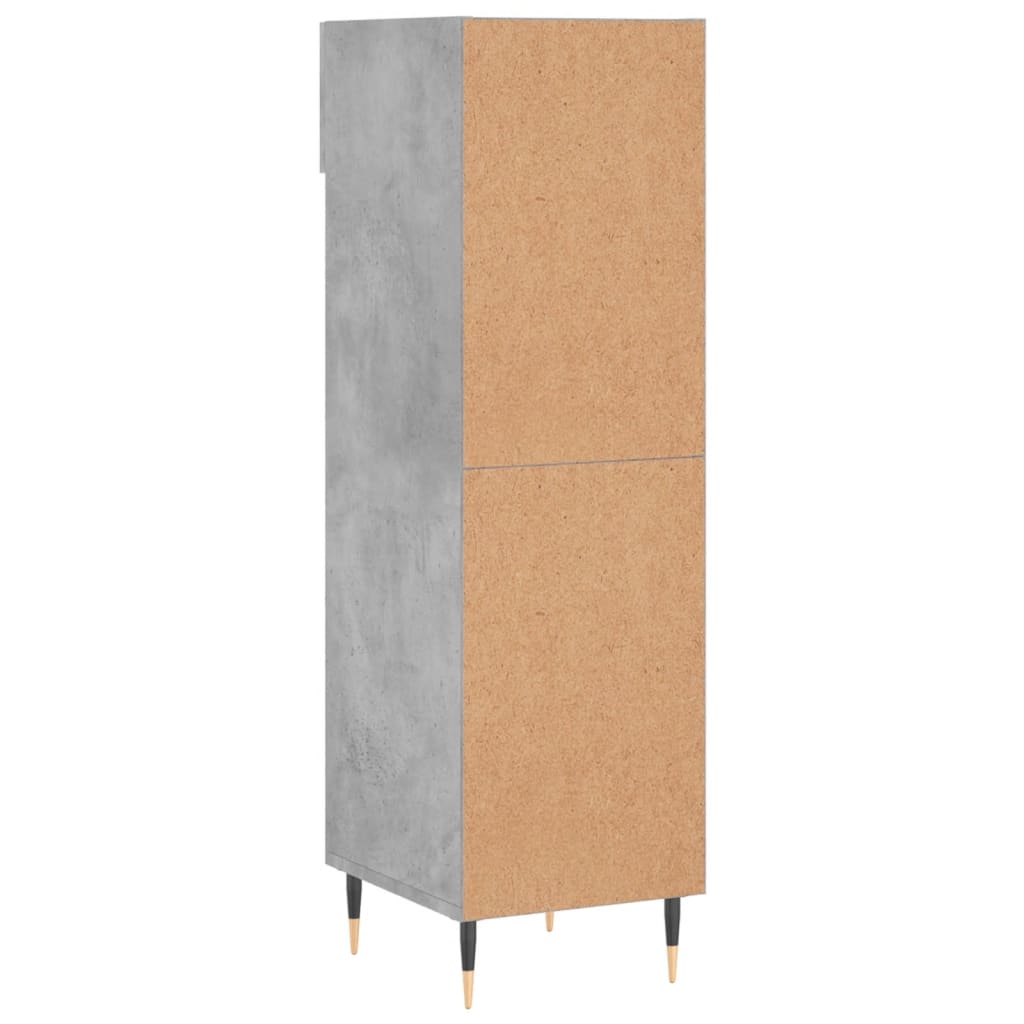 Armoire à chaussures gris béton 30x35x105 cm bois d'ingénierie