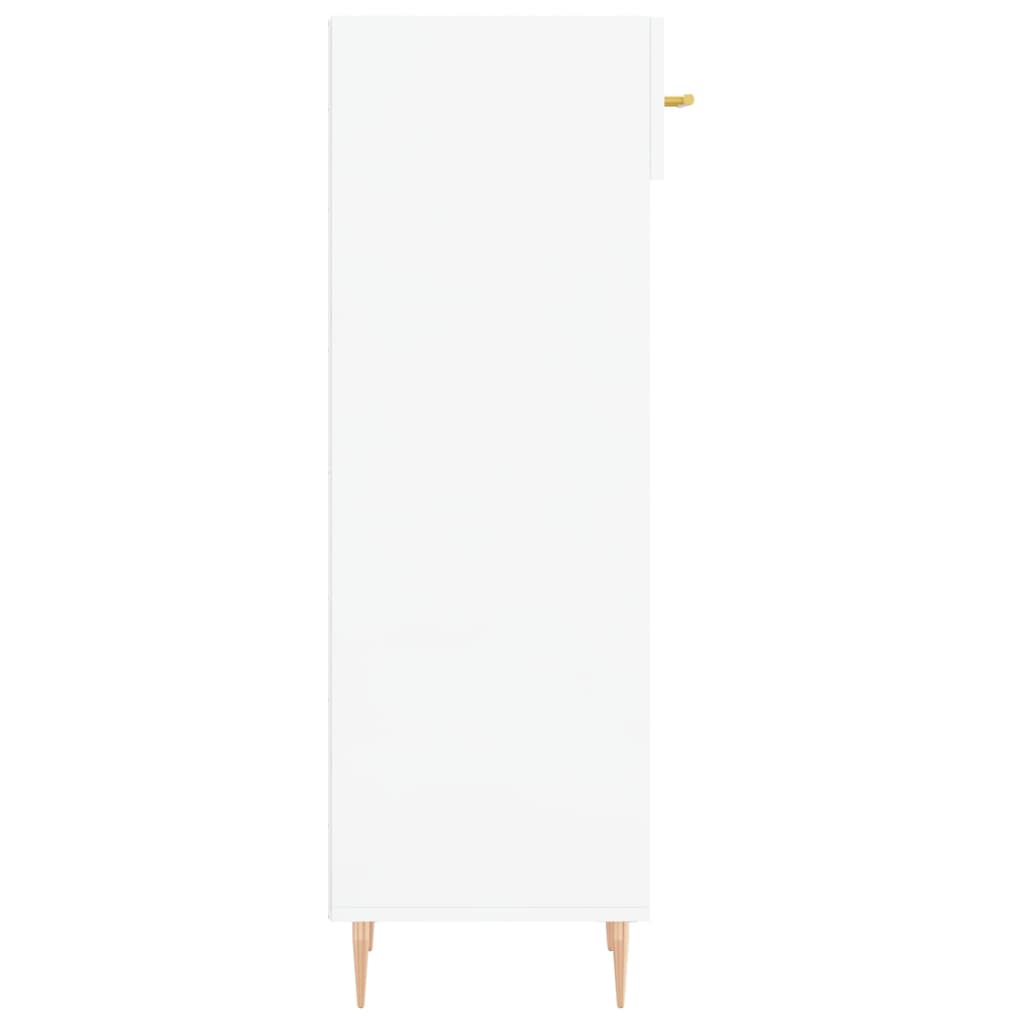 Armoire à chaussure Blanc brillant 30x35x105 cm Bois ingénierie