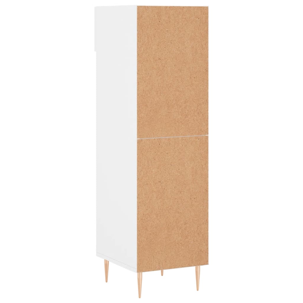 Armoire à chaussure Blanc brillant 30x35x105 cm Bois ingénierie