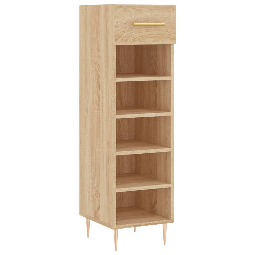 Armoire à chaussures chêne sonoma 30x35x105cm bois d'ingénierie