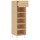 Armoire à chaussures chêne sonoma 30x35x105cm bois d'ingénierie