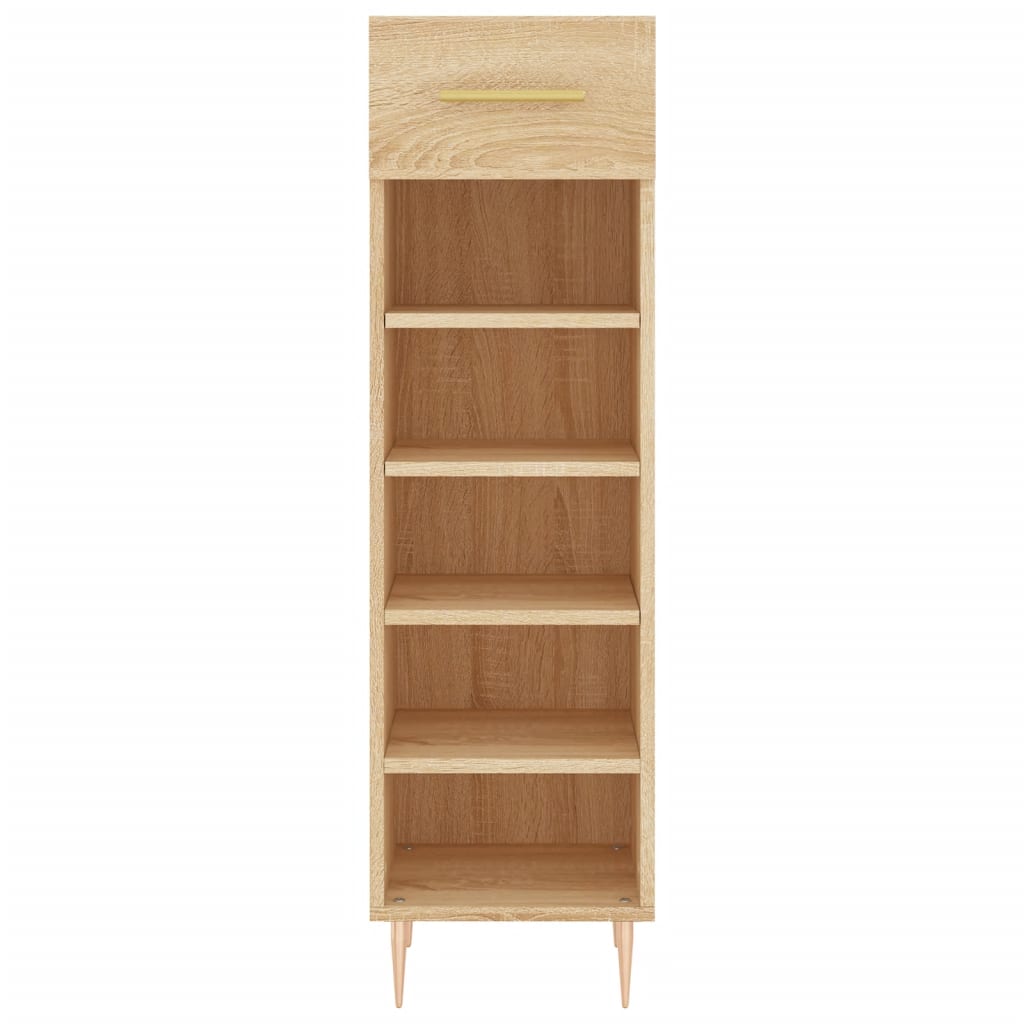 Armoire à chaussures chêne sonoma 30x35x105cm bois d'ingénierie