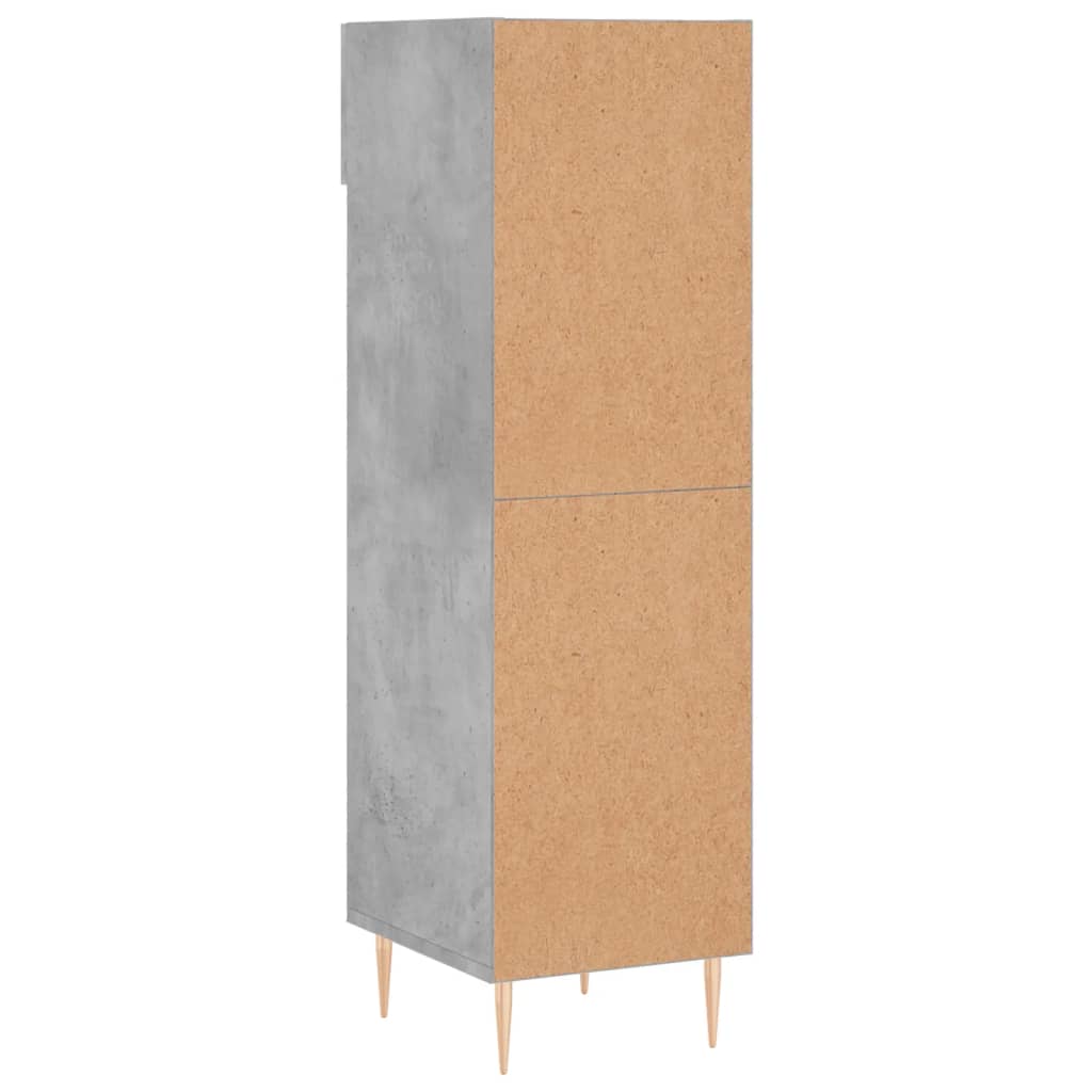 Armoire à chaussures gris béton 30x35x105 cm bois d'ingénierie