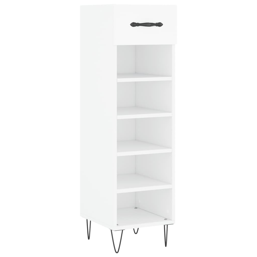 Armoire à chaussures blanc 30x35x105 cm bois d'ingénierie