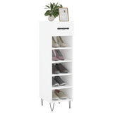 Armoire à chaussures blanc 30x35x105 cm bois d'ingénierie