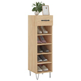 Armoire à chaussures chêne sonoma 30x35x105cm bois d'ingénierie