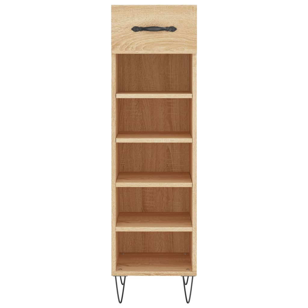 Armoire à chaussures chêne sonoma 30x35x105cm bois d'ingénierie