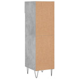 Armoire à chaussures gris béton 30x35x105 cm bois d'ingénierie