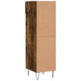 Shoe cabinet smoked oak 30x35x105 cm engineered wood