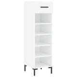 White shoe cabinet 30x35x105 cm engineered wood