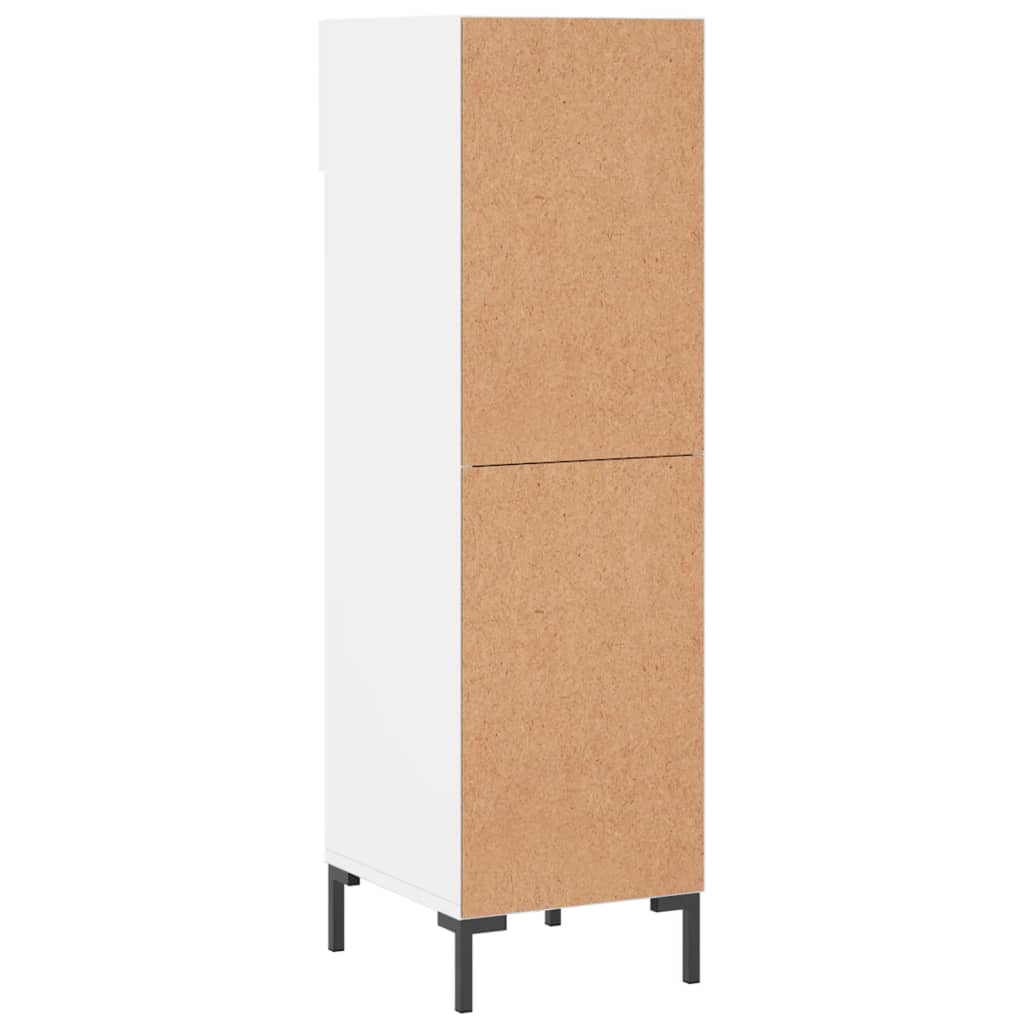 White shoe cabinet 30x35x105 cm engineered wood