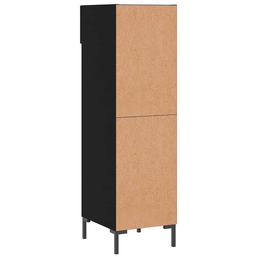 Armoire à chaussures noir 30x35x105 cm bois d'ingénierie