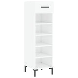 Shoe cabinet Glossy white 30x35x105 cm Engineered wood