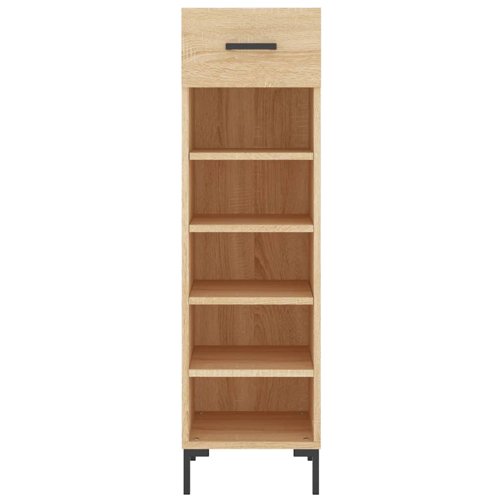 Armoire à chaussures chêne sonoma 30x35x105cm bois d'ingénierie