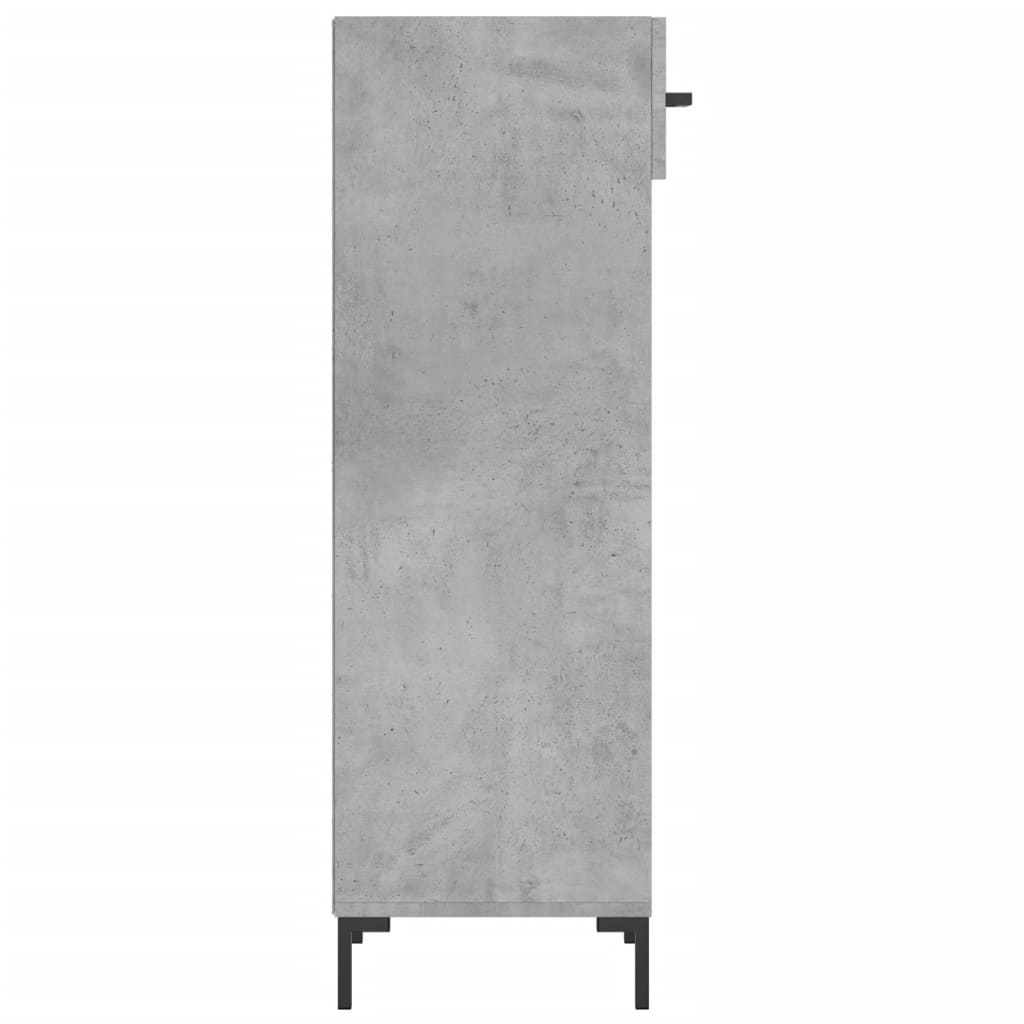 Armoire à chaussures gris béton 30x35x105 cm bois d'ingénierie