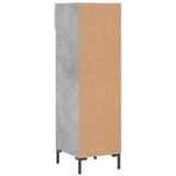 Armoire à chaussures gris béton 30x35x105 cm bois d'ingénierie