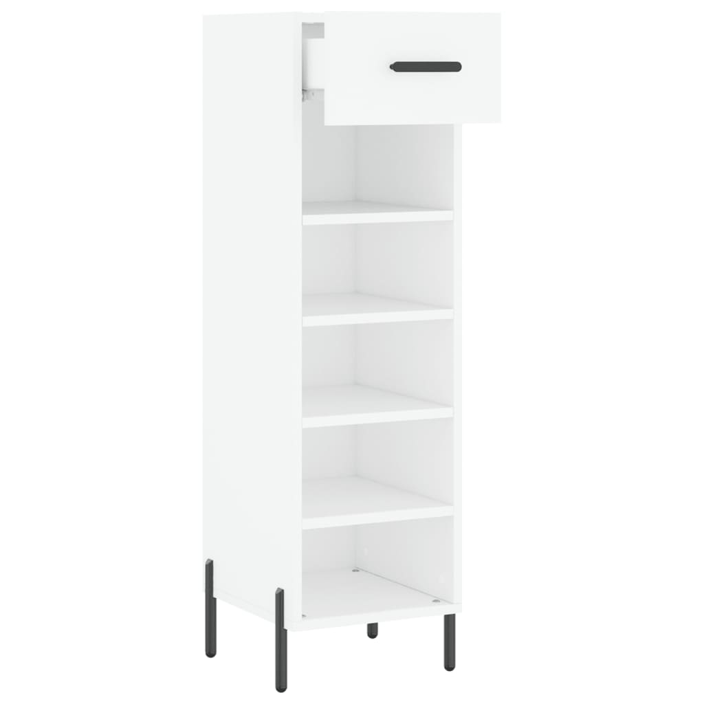 Armoire à chaussures blanc 30x35x105 cm bois d'ingénierie