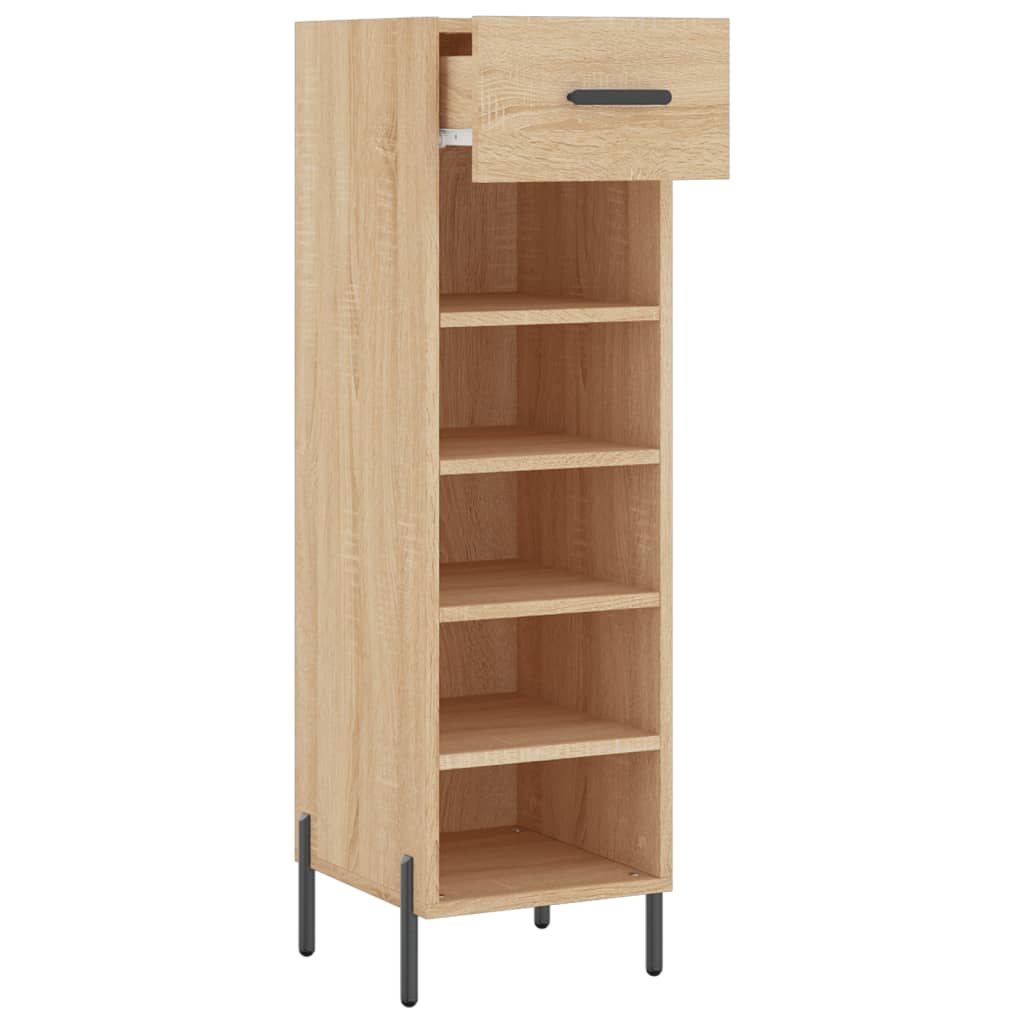 Armoire à chaussures chêne sonoma 30x35x105cm bois d'ingénierie