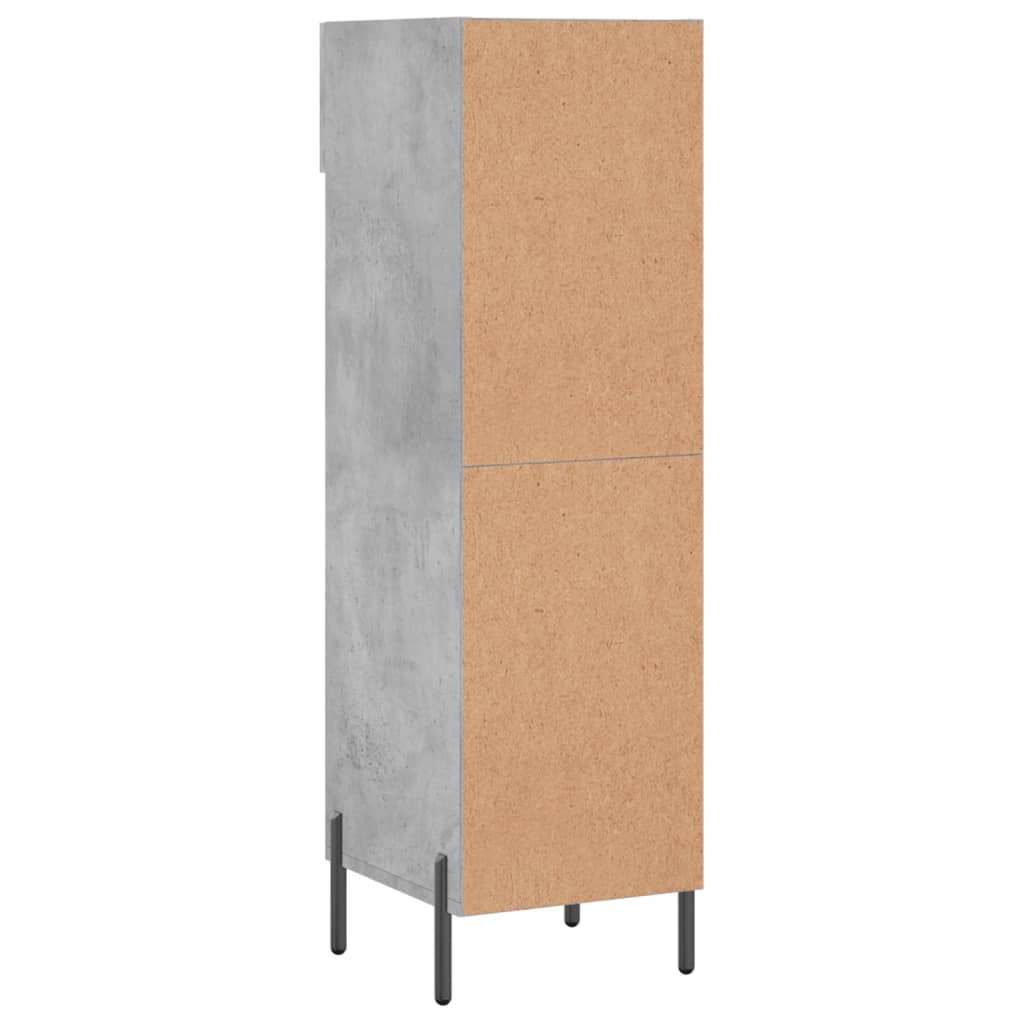 Armoire à chaussures gris béton 30x35x105 cm bois d'ingénierie