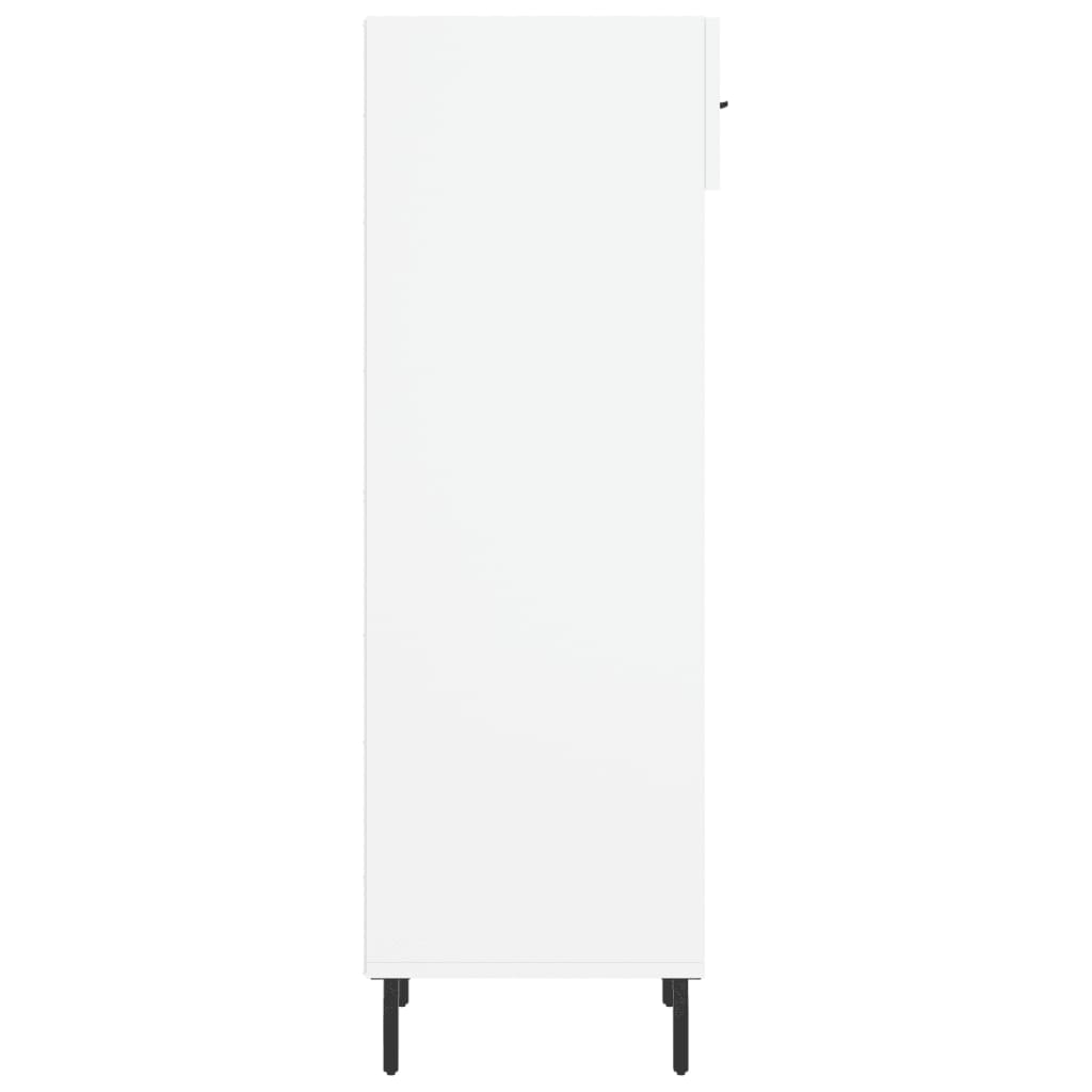 Shoe cabinet Glossy white 30x35x105 cm Engineered wood