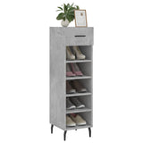 Armoire à chaussures gris béton 30x35x105 cm bois d'ingénierie