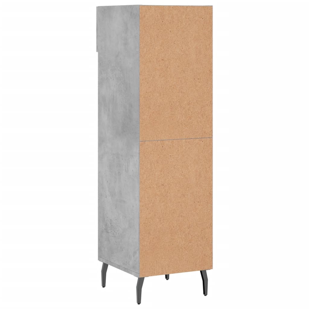 Armoire à chaussures gris béton 30x35x105 cm bois d'ingénierie