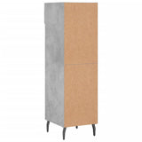 Armoire à chaussures gris béton 30x35x105 cm bois d'ingénierie