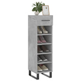 Armoire à chaussures gris béton 30x35x105 cm bois d'ingénierie