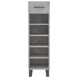 Armoire à chaussures gris béton 30x35x105 cm bois d'ingénierie