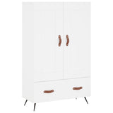 White high sideboard 69.5x31x115 cm engineered wood