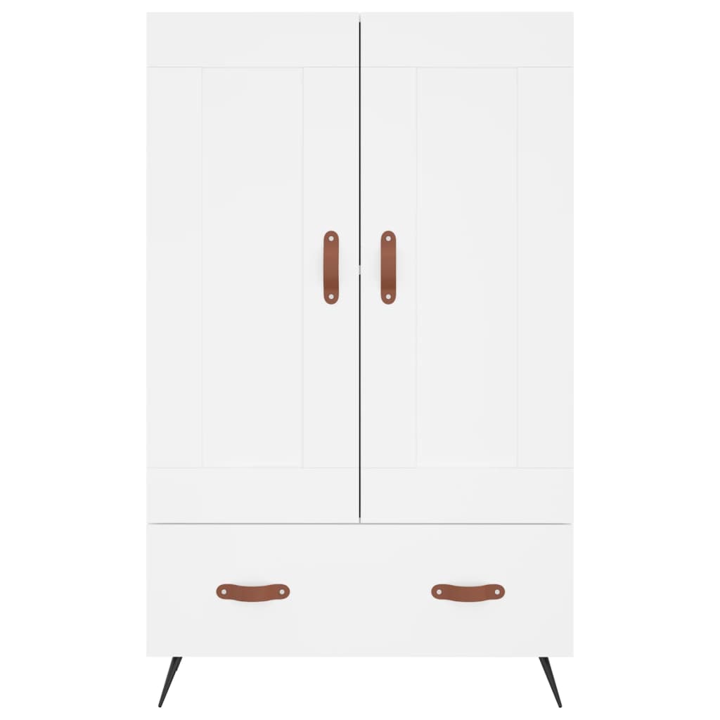 Buffet haut blanc 69,5x31x115 cm bois d'ingénierie