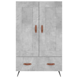 Buffet haut gris béton 69,5x31x115 cm bois d'ingénierie