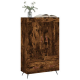 Buffet haut chêne fumé 69,5x31x115 cm bois d'ingénierie