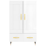 High sideboard white gloss 69.5x31x115 cm engineered wood