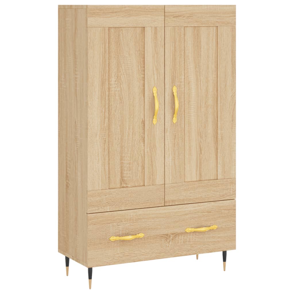 Buffet haut chêne sonoma 69,5x31x115 cm bois d'ingénierie